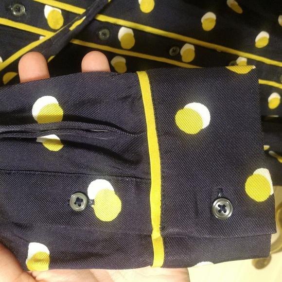Boden Jenna Polka Dot Shirt Dress Navy Yellow Size 12 (UK 16) - Picture 10 of 10